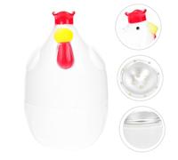 INOOMP Cuiseur à Œufs Vapeur Micro-ondes Forme de Poussin Moule Œufs Compact et Léger pour Maison Appareil Cuisson Pratique et Design Enfantin Blanc
