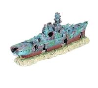 INOOMP Décoration Aquarium Épave Résine pour Aménager Cachette Poissons et Créer Ambiance sous