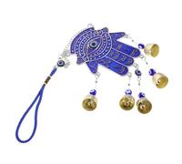 INOOMP Décoration de Voiture Suspendue Charme Œil Maléfique Bleu en Métal avec Cloche, Installation Facile, pour Intérieur de Voiture et Maison