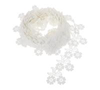 INOOMP Dentelle Artisanale Soi-même, Appliques pour Vêtements en Polyester Blanc, 10 Yards, Matériau Diy, Découpable à Volonté, pour Décoration de Vêtements et Paquet