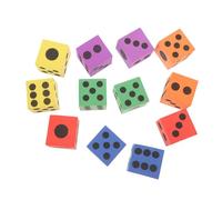 INOOMP Dés en Mousse EVA pour Garçon et Filles 12 Pièces Couleurs Aléatoires pour École et Loisirs Jouets Éducatifs Jeux de Société Petit Format