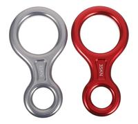 INOOMP Descendeur de Sauvetage en Forme de 8 (2 pièces) - Descendeur en Aluminium 35 KN pour Descente en Rappel et Escalade - Plaque de Fixation pour Descente en Rappel