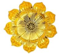 INOOMP Dessous de Tasse Lotus en Métal Doré Antidérapant, Sous-verre Résistant la Chaleur pour Service à Thé Bureau, la Cuisine et Salon de Thé, Accessoire Décoratif et Fonctionnel