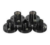 INOOMP Douille E10 pour mini-ampoule, Douille de rechange pour lampe, 5pcs, support de lampe en bakélite et alliage, facile à installer, performance stable, pour ampoule, expérimentation