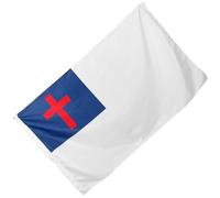 INOOMP Drapeau Chrétien Décoratif en Polyester 90x150 Cm Œillets Métalliques, Bannière Extérieure Résistante pour Jardin et Fête Religieuse, Drapeau Croix Coloré pour Décoration Patio