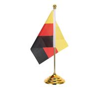 INOOMP Drapeau de Bureau avec Support en Fer Portable et Repositionnable pour Salle de Conférence ou Réunion, Mini Drapeaux de Table en Polyester au Style Professionnel
