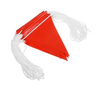 INOOMP Drapeaux de Contrôle Circulation en Pvc Rouge pour Marquage de Limite Flexible et Haute Visibilité, pour Parking et Événements Sécurisés