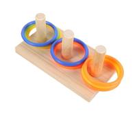 INOOMP Éducatif pour Perroquets Anneaux Empilables Colorés pour Entraînement Intelligence Perruches Grandes Oiseaux Couleur Aléatoire Couleur Aléatoire