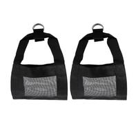 INOOMP Élingue de Pesée 2pcs pour Petits Animaux Double Poignée Pratique pour de Levage en Nylon Noir Facile des Animaux de Compagnie