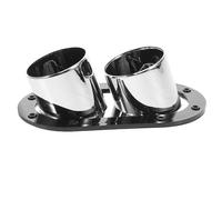 INOOMP Embout Décoratif Faux Double Sortie D’échappement Noir pour Pare-Chocs Voiture, Bande Anti-Rayures Protection Pare-Chocs, Autocollant Protection Anti-Collision Facile à Poser,