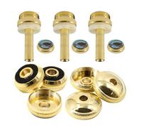 INOOMP Ensemble 12 Pièces Petits Boutons Pression pour Trompette Accessoires Trompette Doré Boucles à Piston Kit Remplacement Fournitures Réparation Instruments de Musique