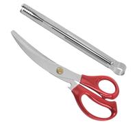 INOOMP Ensemble 2 Pièces Ciseaux à Poulet en Acier Inoxydable et Pince à Barbecue Antidérapante Multifonction pour Grillades, Clips de Nourriture pour Barbecue Cuisine, Fêtes et Repas