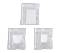 INOOMP Ensemble de 3 Bagues Palette en Acier Inoxydable pour Maquillage et Nail Art, Palettes à Ongles en Formes Cœur et Carrées, Kit Professionnel pour Mélange de Fond de Teint