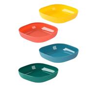 INOOMP Ensemble de 8 Assiettes Plates en Pp Faciles à Nettoyer pour Sauces et Hors-d'œuvre, Maison Restaurant Couleur Aléatoire Réutilisable