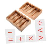 INOOMP Ensemble de Fuseaux Montessori en Bois Favorisant la Pensée Logique Matériel Mathématique Éducatif et L'éducation pour Garçon et Filles Développement Précoce à Domicile