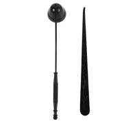INOOMP Ensemble éteignoir et Plongeur à Bougie en Acier Inoxydable, Noir | Trempette à mèche et extincteur en forme de cloche, cadeau idéal pour une fête à la maison ou une soirée d'aromathérapie