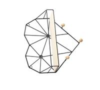 INOOMP Étagère Murale Créative en Fer et Bois de Cœur Noire, Étagère de Rangement Élégante pour Décoration Murale de Chambre ou Café