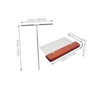 INOOMP Étaleur Pâte Crêpes Acier Inoxydable Outil de pour Omelettes et Pancakes Spatule et Racloir Ergonomiques pour Résultats Uniformes