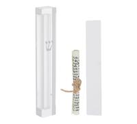 INOOMP Étui à Mezouza Juive en Acrylique pour Bénédiction et Protection de Porte, Décoration Intérieure Élégante pour Crémaillère et Mariage