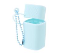 INOOMP Étui de Protection en Silicone Bleu pour Rouge à Lèvres, Trousse de Maquillage Portable Compacte Compartiments Séparés, pour Voyage et Rangement Quotidien, Paquet à Rouge à Lèvres