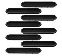INOOMP Évent pour Meubles en Plastique Noir, Lot de 8 Pièces, Grille de Ventilation Plate Moderne et Minimaliste pour Armoire à Chaussures, Accessoire pour Dissipation de Chaleur