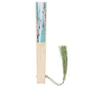 INOOMP Éventail Bambou et Élégant Ventilateur Portable pour Danse et Décoration Saisonnière Accessoire Rétro à Pompon pour Mariage et Usage Quotidien