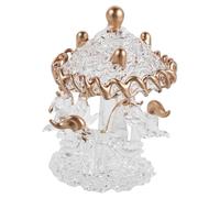 INOOMP Figurine Cristal Micro-Paysage Manège Élégant Base Antidérapante et Mécanisme Silencieux, Décoration Centre de Table pour Étagère