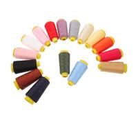 INOOMP Fil à Coudre Polyester 16 Bobines 1830 M Multicolore pour Machine à Coudre, Fil de Canette, Couture Textile, Surjeteuse, Quilting et Broderie, Usage