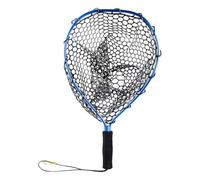 INOOMP Filet de Pêche en Alliage D'aluminium Maillage en Caoutchouc, Cadre Solide et Fond Plat, Pêche en Eau Peu Profonde et Depuis la Berge