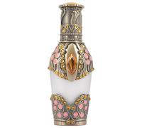 INOOMP Flacon D'huile Essentielle 35ml Portable et Léger en Alliage et Verre Strass, Style Unique Brillant, pour Voyage et Parfum du Moyen-Orient