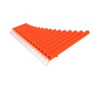 INOOMP Flûte de Pan 16 Tuyaux Clé en Do pour Débutants Instrument à Vent en Bois Orange Ensemble Livre de Musique et Paquet de Transport Apprentissage Facile et Portable