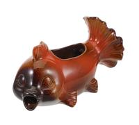 INOOMP Fontaine à Poissons en céramique : Fontaine à Poissons cracheurs - Statue de koï, Fontaine cracheuse pour étang de Jardin, arrière-Cour, Patio, Cascade, décoration extérieure