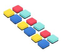 INOOMP Gommes Effaçables à Sec Magnétiques, Lot de 12 Mini Effaceurs Colorés pour Tableau Blanc, pour Utilisation Scolaire et Bureaux