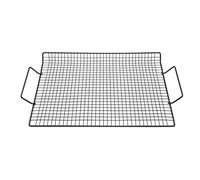 INOOMP Grille à Barbecue Filet de Grillage Carré Antiadhésive en Fer Noire, Multifonction, pour Cuisson Extérieure et Pâtisserie