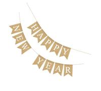 INOOMP Guirlande de Fête Nouvel An Drapeaux Suspendus en Tissu Réutilisable Fanions de Queue d'Hirondelle, Décoration Festive pour Rassemblements et Banquets