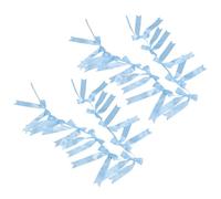 INOOMP Guirlande de Nœuds Bleus en Polyester Préassemblée, Décoration Élégante et Robuste pour Mariage et Fête Scolaire, Lot de 2 Pièces