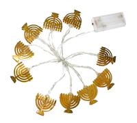 INOOMP Guirlande Lumineuse Hanukkah LED Batterie Décoration Intérieure pour Fêtes Juives Mariages et Noël Éclairage Décoratif Doré