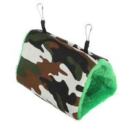 INOOMP Hamac Peluche pour Oiseaux Nid Suspendu Chaud Et Confortable pour Perruches Perroquets Et Cockatiels Lit Douillet pour Cage à Oiseaux Camouflage