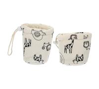 INOOMP Housse de Biberon 2 Pièces pour Bébé Manchon Isolant Anti-Chute Doux et Confortable Motif Dessin pour l'allaitement Sorties