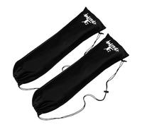 INOOMP Housse de Raquette de Badminton Souple Noire avec Cordon de Serrage et Bandoulière Réglable, Lot de 2 Pièces, Protection la Poussière et L'humidité, Adaptée pour Joueurs