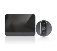INOOMP Œil de Chat Électronique WiFi 720p avec Sonnette Visuelle, Métal Robuste, Vidéo en Temps Réel et Appel Vidéo pour Sécurité Maison