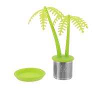 INOOMP Infuseur à Thé Créatif en Acier Inoxydable et Silicone, Passoire Robuste de Cocotier, Résistance à L'usure, pour Bureau et Maison