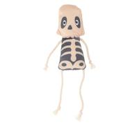 INOOMP Interactif pour Chat en Peluche Forme de Tête de Mort Résistant la Mastication, pour Jouer en Intérieur Herbe à Chat Intégrée