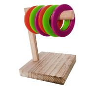 INOOMP Interactif pour Perroquet Naturel Design Simple et Éducatif pour Oiseaux Cage et Facile à Transporter pour Stimuler Intelligence des Perroquets