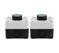 INOOMP Interrupteur Arrêt D'urgence pour Ascenseur 2pcs Couvercle Intégré, Bouton-poussoir Champignon en Plastique et Métal, pour Plateformes D'ascenseur