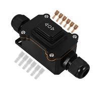 INOOMP Interrupteur Étanche Double Face à Bouton Poussoir Auto Réarmant pour Moteur Commande Avant Arrière Broches Positions Noir sans Voyant Adapté Aux Appareils Couleur Aléatoire
