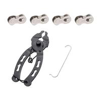 INOOMP Kit 4 Connecteurs de Chaîne de 10 Vitesses Extracteur de Rivets, Maillons à Dégagement Rapide, Outils de Réparation Compacts, pour Entretien de Route et VTT
