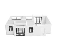 INOOMP Kit D'architecture 1:25 à Monter Soi-même Maquette de Maison Miniature 2 Chambres 1 Salle de Bain Matériaux pour Maquette de Bâtiment Intérieur Modèle Architectural