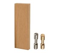 INOOMP Kit de Fabrication de Couteaux pour Manche de Couteau Stable et Artisanal avec Plaquettes en Bois Naturel et Rivets en Acier Inoxydable et Laiton 6mm