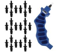 INOOMP Kit de Poinçon et Bouchons pour Irrigation Goutte à Goutte 4/7 3/5 | PP et Pom, Lot 1 Set, pour Tubes Poly 3/5, Réparation des Fuites, Usage Serrage